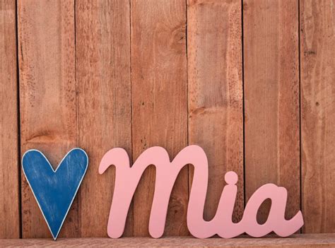 Mia Wooden Baby Name Sign Nursery Wall Art Rustic Nursery Etsy