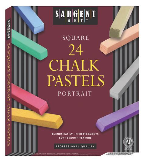 Sargent Art 22 4101 Colored Half Square Chalk Pastels 32 Count