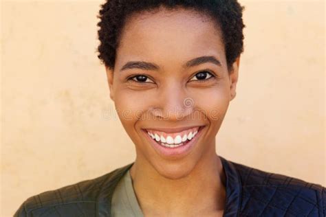 Happy Young Black Woman Smiling Stock Image Image Of Beautiful