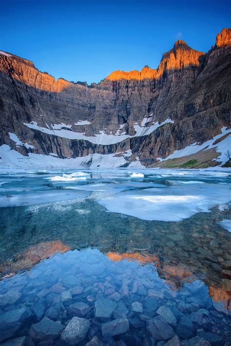 Sunrise At Iceberg Lake Glacier National Park Glacier National