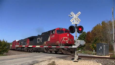 Cn Freight Train Slinger Road Youtube