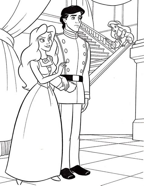 anime ariel and eric coloring pages disney princess coloring pages