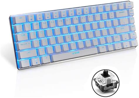 Ak33 Mechanical Keyboard Blue Black Switch 82 Keys Backlit Gaming
