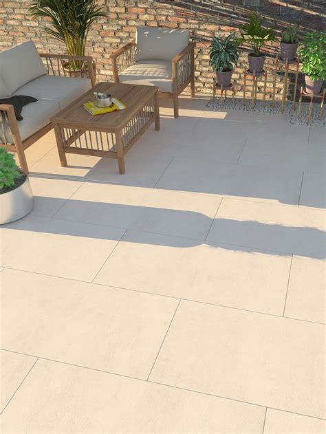 Eclipse Ivory Virtue Vitrified Porcelain Paving Slabs 600x600 Pack