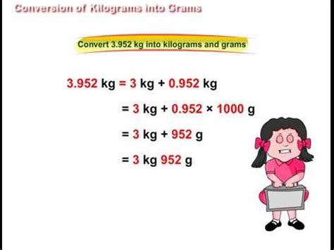 This is enough to get us our answer. Conversion of Kilograms into Grams - YouTube