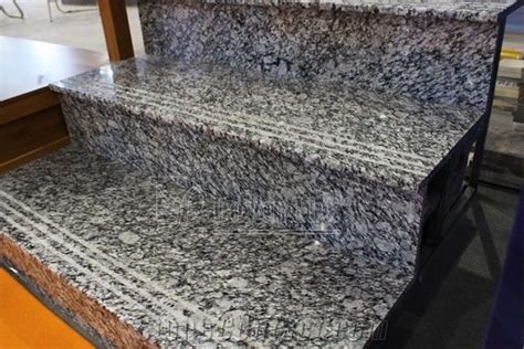 Spray White Granite Interior Stair Treads Raisers Steps