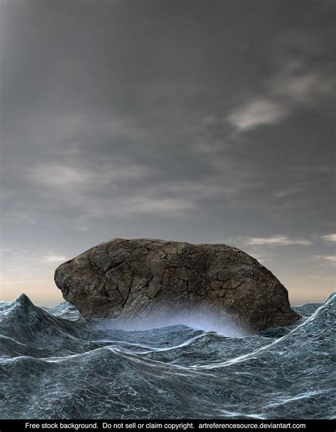 Free Stock Background Rock In Rough Ocean By Artreferencesource On