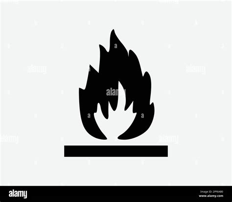 Fire Icon Flame Burn Burning Heat Ignite Hot Passion Warm Black White