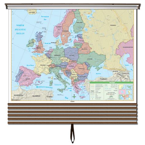 Us Primary Classroom Wall Map On Roller W Backboard E