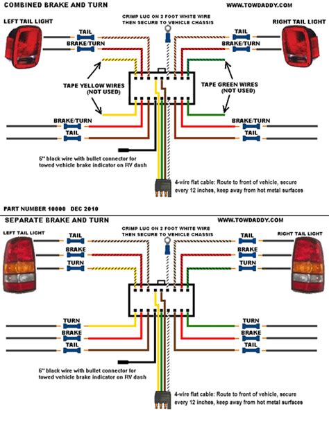 On the other connector (right tail light), it is in the same place as the teal wire, but it was yellow. Tow Daddy Plug-N-Tow Wiring Universal Kit