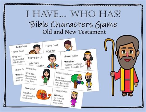 Bible Game Bible Characters Christian Faith Bible Game Etsy