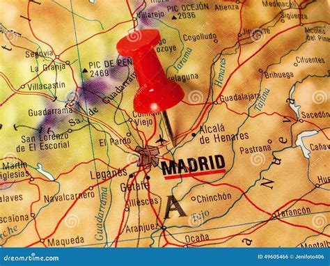 Madrid On A Map Stock Photo Image 49605466