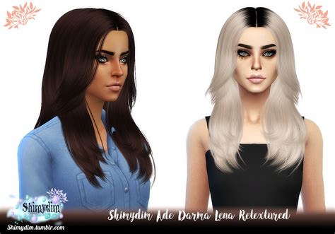 Shimydim Ade Darma S Lena Hair Retextured Sims Hairs 61880 Hot Sex