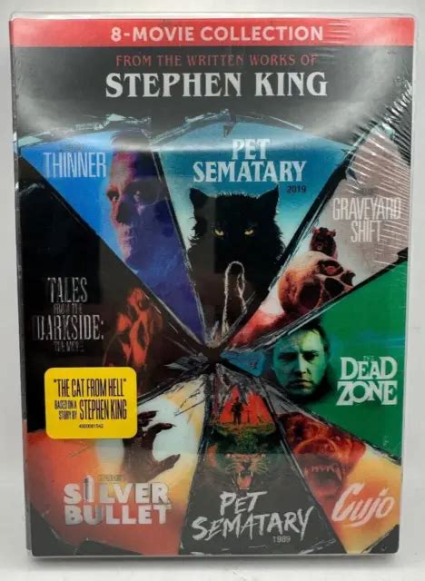 Stephen King 8 Movie Collection Cujo Dead Zone Pet Sematary Thinner
