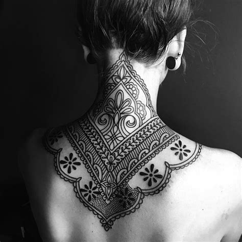 Gorgeous Ornamental Ink By Ellemental Tattoos Back Of Neck Tattoo