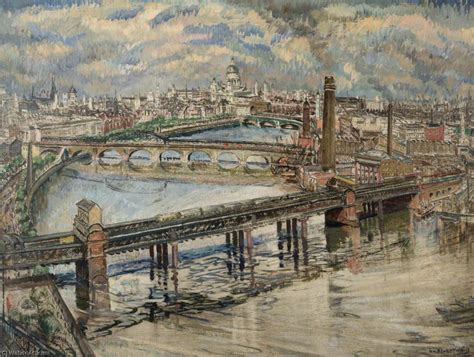 Reproduções De Arte A Thames Na Charing Cross Ponte 1932 Por