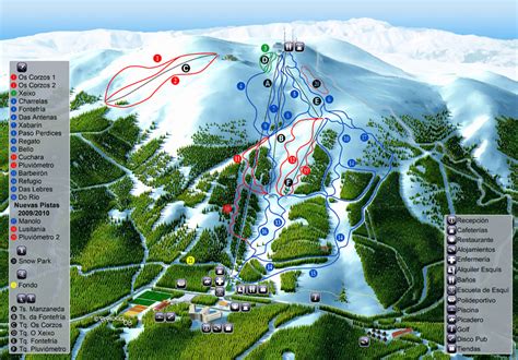 Manzaneda Mapa De Pistas Y Caminos