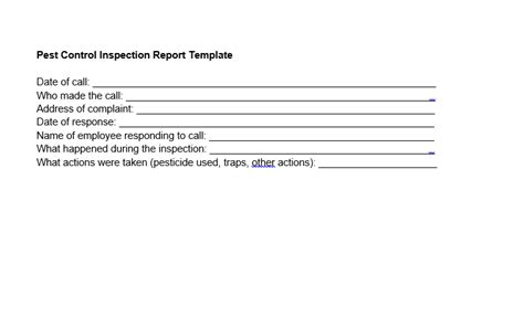 Free Pest Control Inspection Report Template Housecall Pro