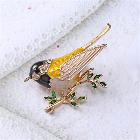 Fashion Animal Brooch Multicolor Alloy Enamel Bird Brooch For Women