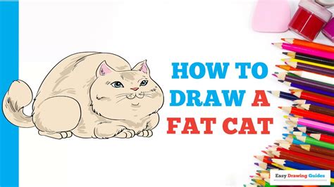 How To Draw A Fat Cat In A Few Easy Steps Drawing Tutorial For