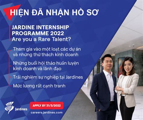 Jardine Internship Programme 2022 đã mở đơn! | Chương Khởi Điểm