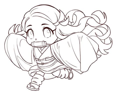 Demon Slayer Coloring Pages Chibi Nezuko Kamado Images And Photos Finder