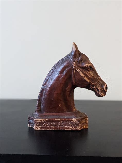 Vintage 1940s Syroco Wood Horse Head Bust Wood Resin Composite Mold