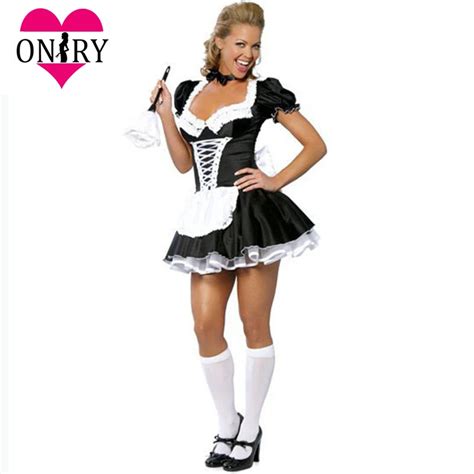 Black S 3xl Plus Size French Maid Costume Sexy Costumes Women Halloween Cosplay Uniform Role