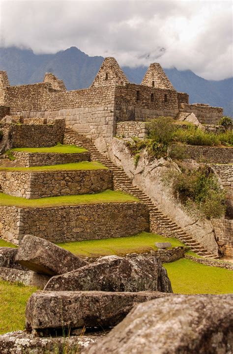 Ancient Stairs Machu Picchu Peru Machu Picchu Peru Tourist Tourism