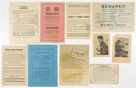 Lot Safe Conduct Pass Propaganda Leaflets 10
