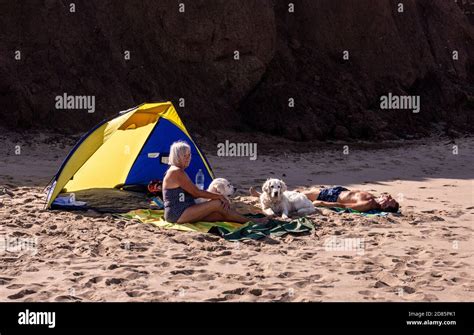 Woman Sunbathing At The Seaside Hi Res Stock Photography And Images Alamy