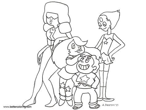 Download Steven Universe Coloring Pages Crystal Gems by saturn2169 - Free Printable Coloring Pages