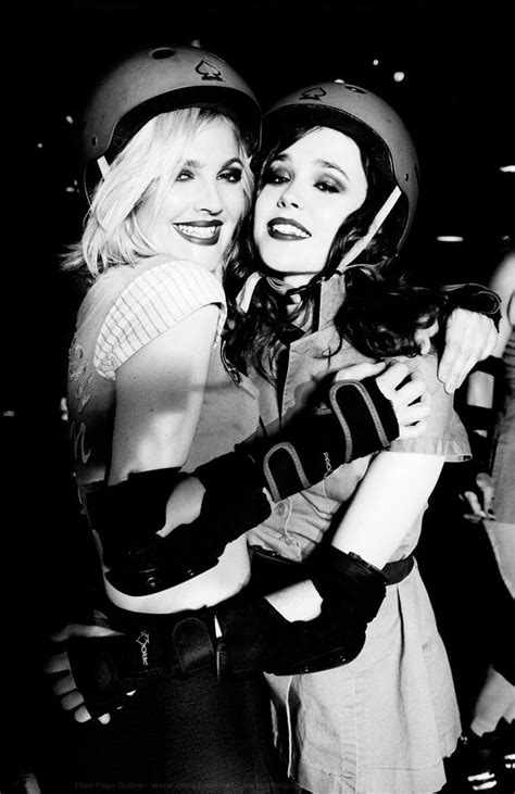 Gotham girls roller derby, new york, ny. Drew Barrymore with Ellen Page on the set of whip it