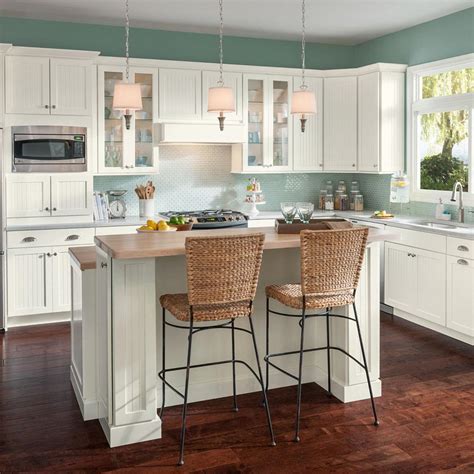 American Woodmark Custom Kitchen Cabinets Shown In Cottage Style