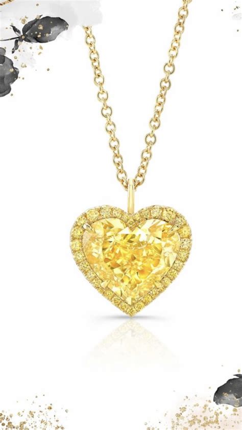Diamond Necklaces Gold Necklace Colour Stone Diamond Heart Hearts