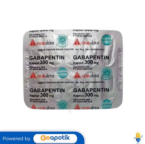 Gabapentin Ogb Dexa Medica 300 Mg Kapsul Kegunaan Efek Samping