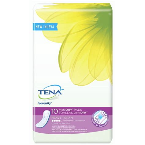 3 Pack Tena Incontinence Pads For Women Instadry Heavy Long 10 Ea