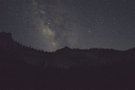 Free Photo Cosmos Dark Galaxy Milky Way Mountain Nature Night