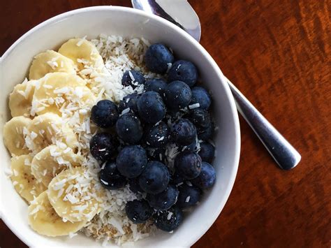 Coconut Oatmeal With Blueberries And Bananas — Adventure Kitchen