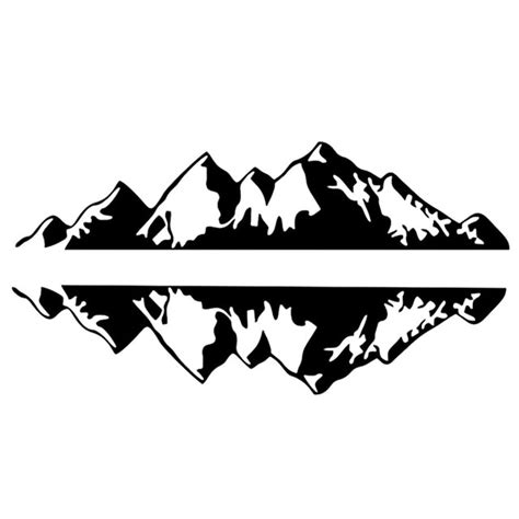 Download 1pair 76x16cm Mountain Range Sticker Vinyl Decals Art ...