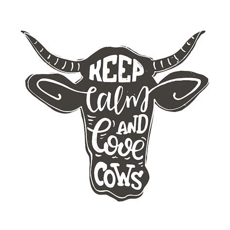 Premium Vector Keep Calm And Love Cows