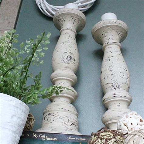 Diy Distressed Pillar Candle Holders