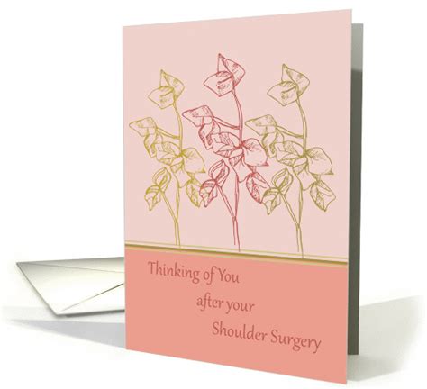By this time they attain physical, emotional and mental. Thinking of you after shoulder surgery get well soon card (1240778)