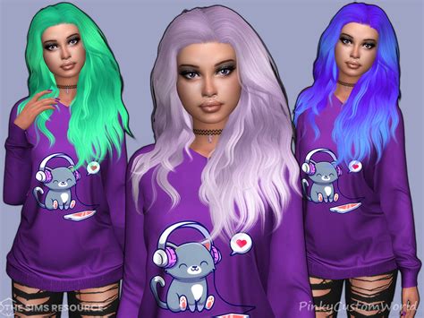 The Sims Resource Bonus Retexture Of Temptress Hair By Stealthic