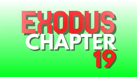 Exodus Chapter 19 Youtube
