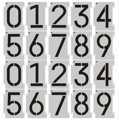 Buy 3 Inch Number Stencil 0 9 Address Curb Stencil Kit Reusable Plastic