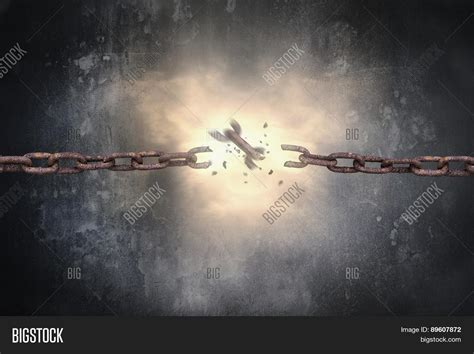 Rusty Iron Chains Broken Spark Image And Photo Bigstock