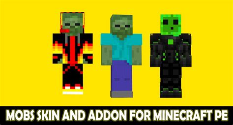 ดาวน์โหลด Mobs Skin Pack For Minecraft Pe Apk สำหรับ Android