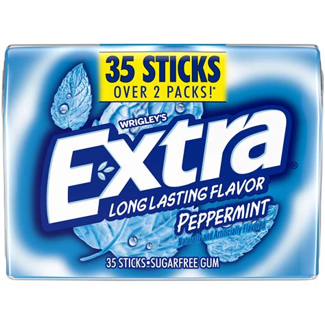 Extra Gum Peppermint Sugar Free Chewing Gum 35 Stick