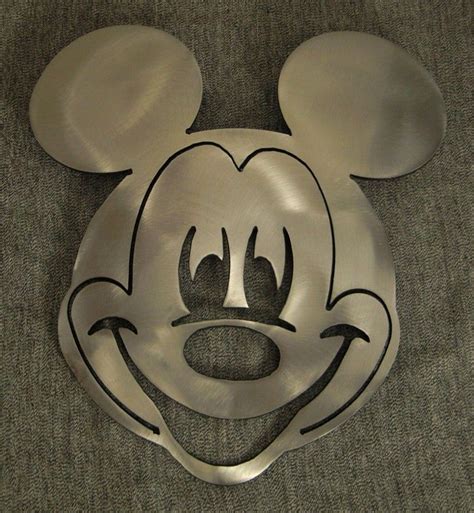 Mickey Mouse Portrait Sculpture Laser Cut Steel